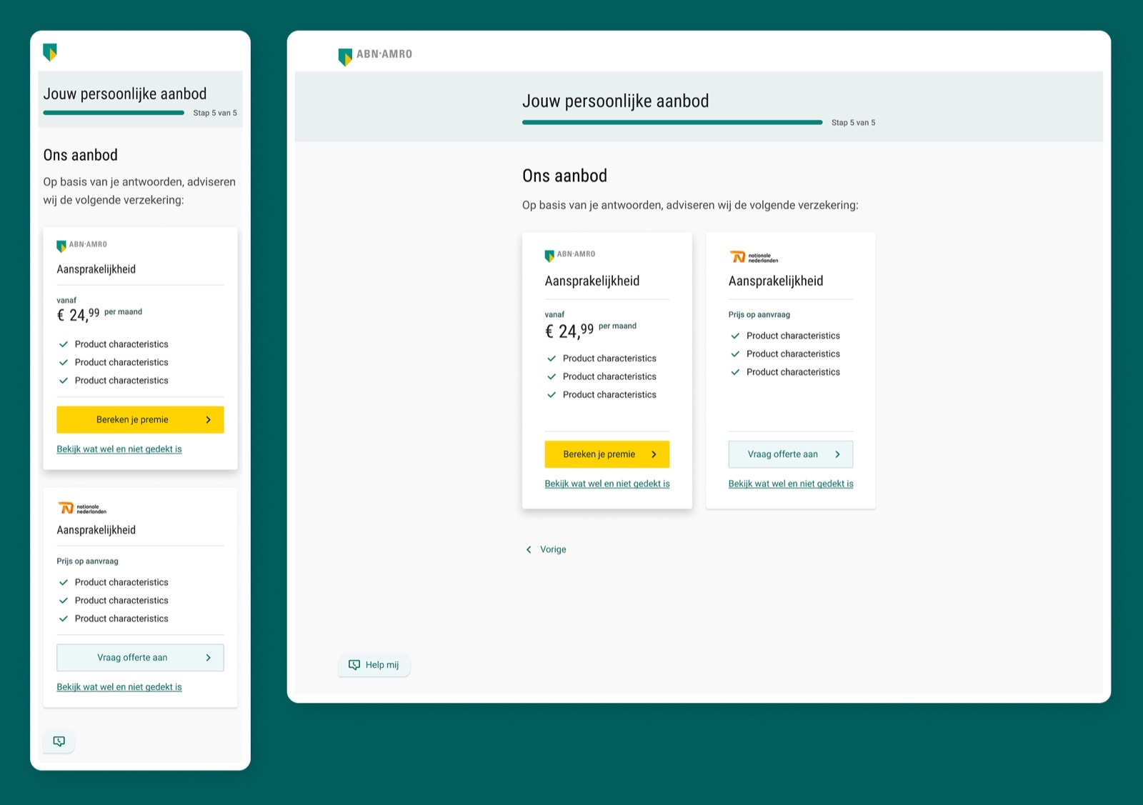 Step 5: personalised insurance offer