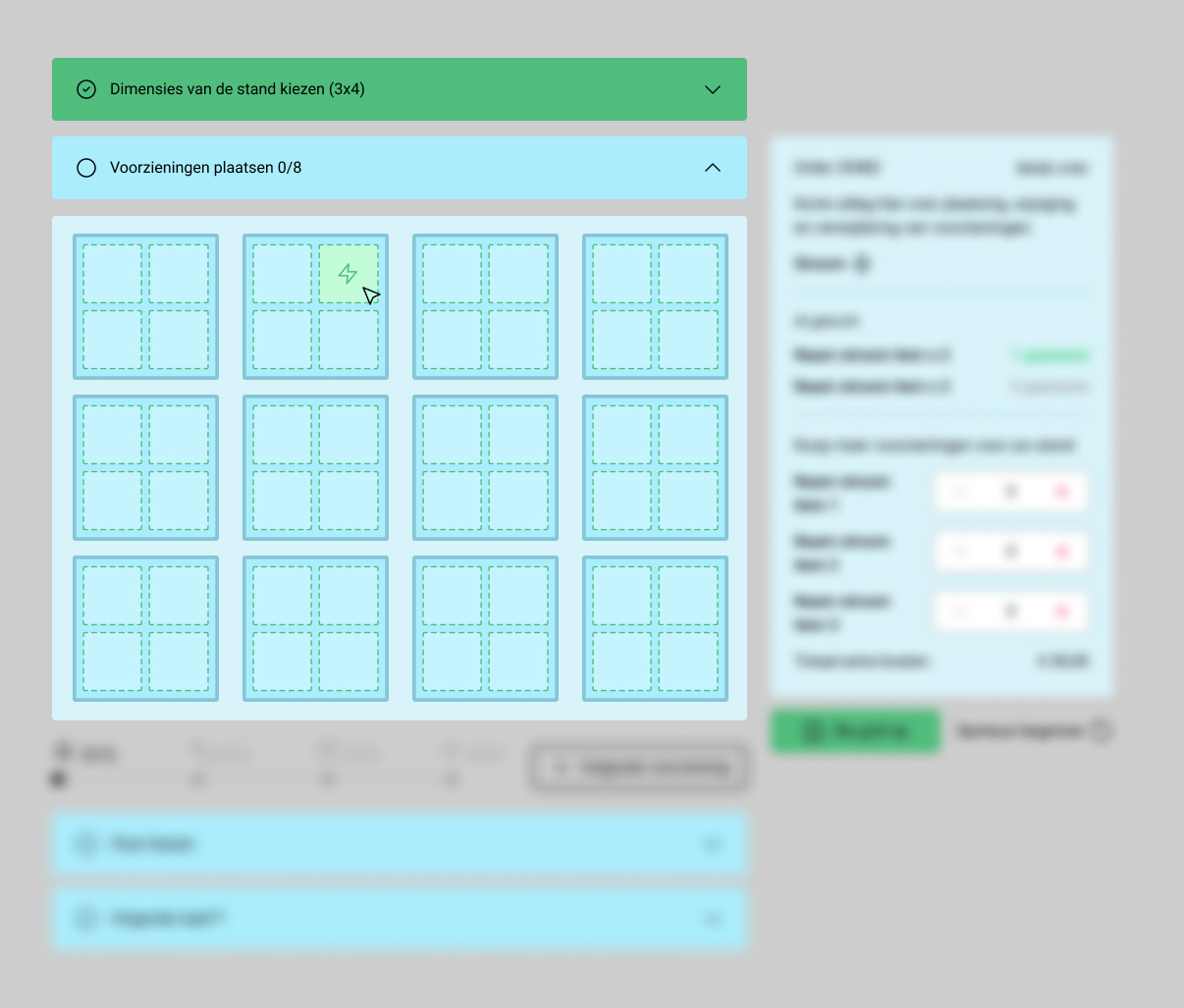 Grid showing a tile split into four sub-placements, revealed on hover
